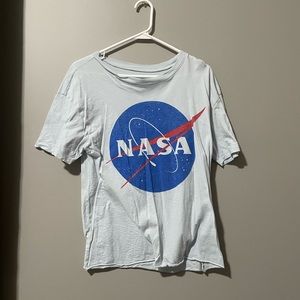 target, size large, light blue with nasa logo